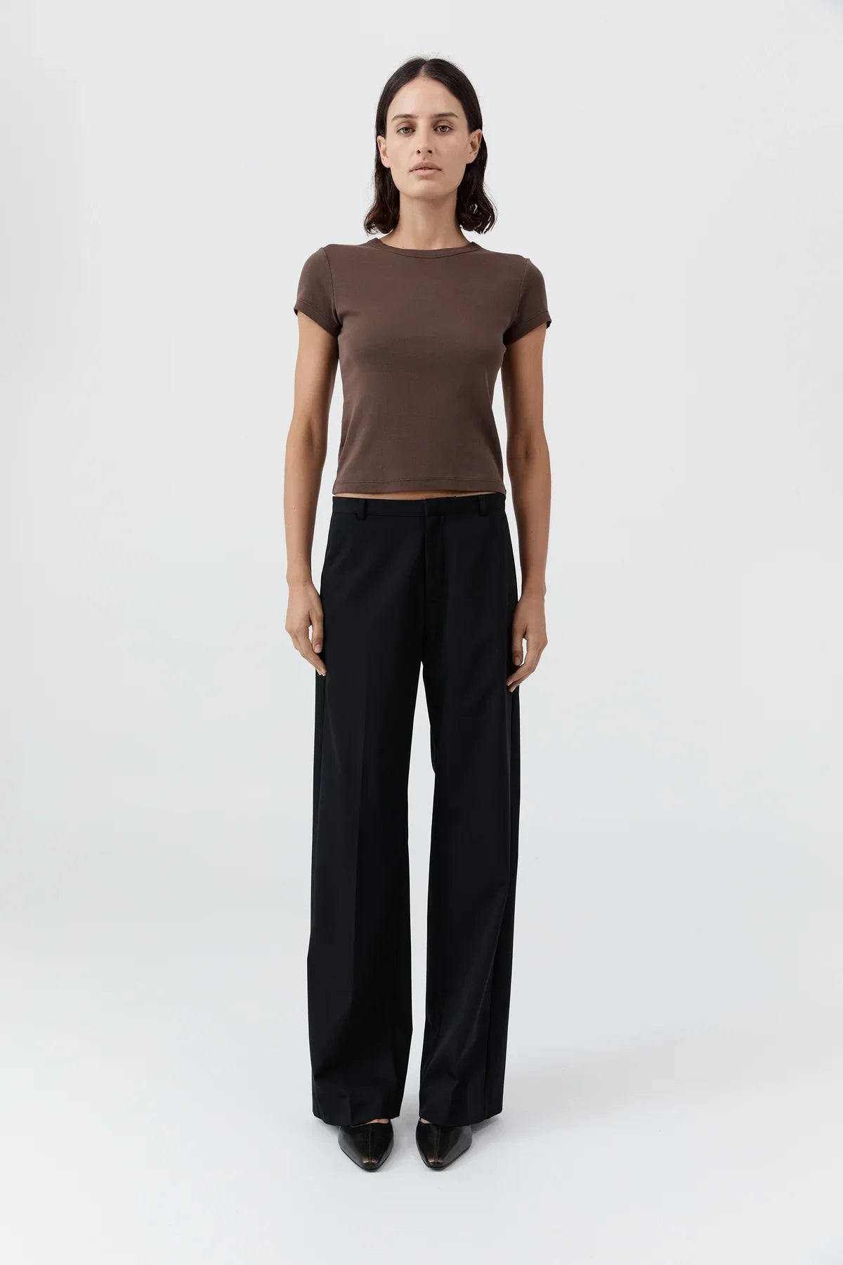 St Agni Organic Cotton Baby Tee Fudge
