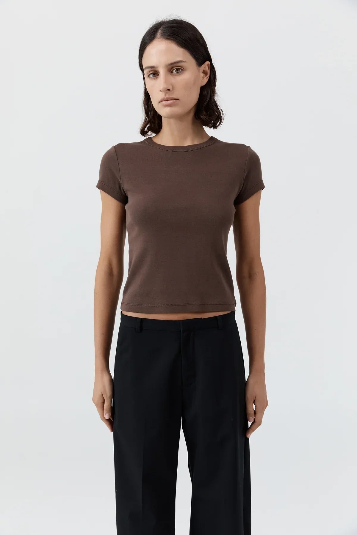 St Agni Organic Cotton Baby Tee Fudge