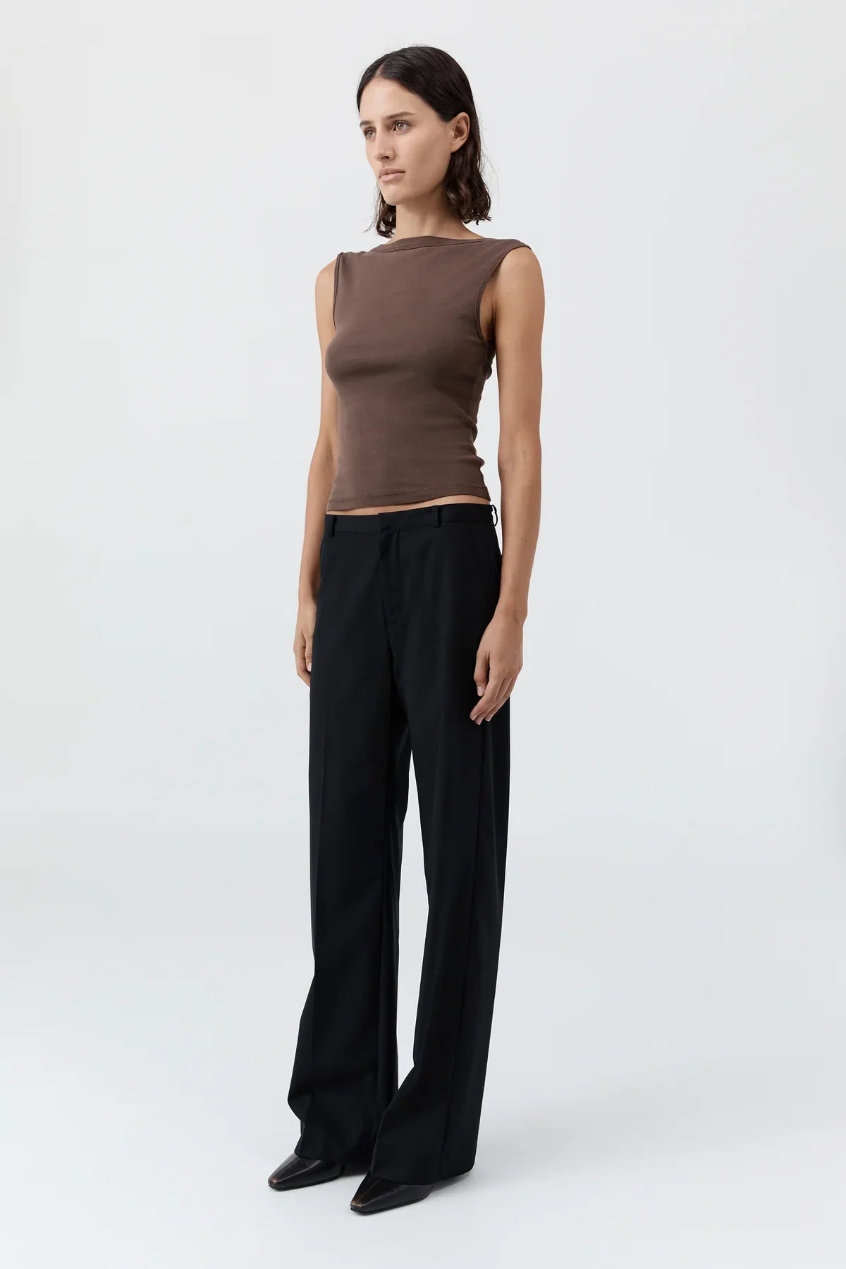 St Agni Organic Cotton Ballerina Top Fudge