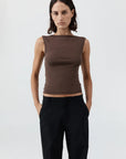 St Agni Organic Cotton Ballerina Top Fudge