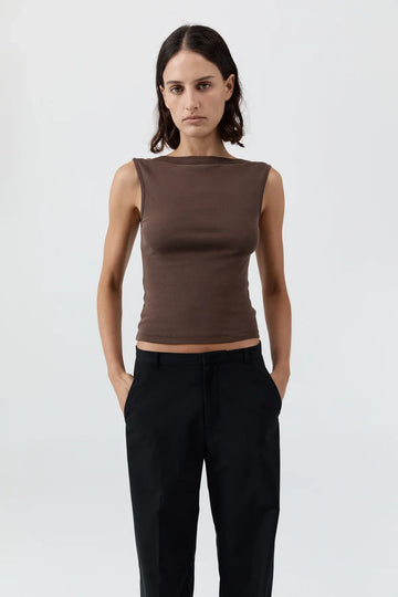 St Agni Organic Cotton Ballerina Top Fudge