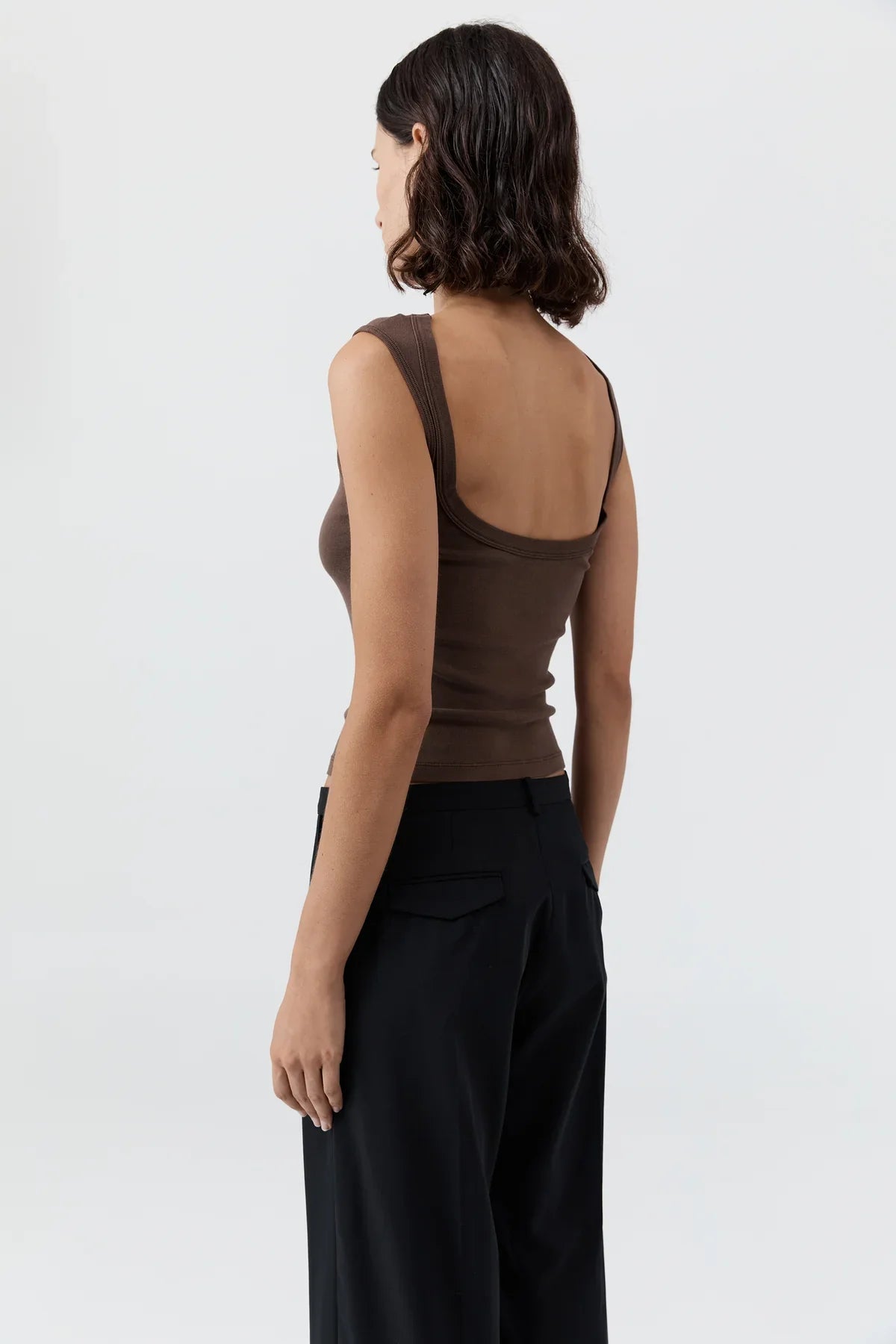 St Agni Organic Cotton Ballerina Top Fudge