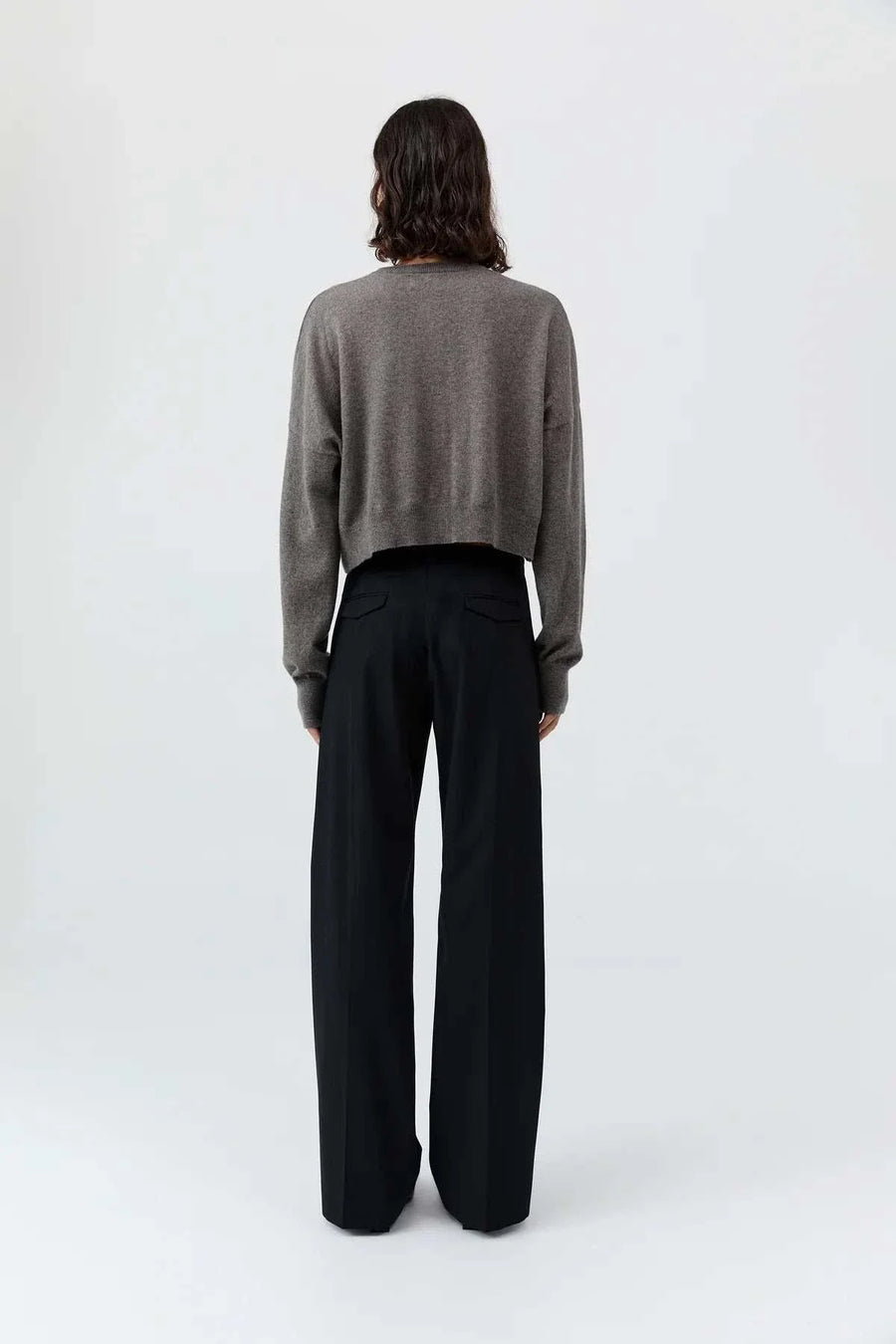 St Agni Cashmere Relaxed Cropped Cardigan Doe