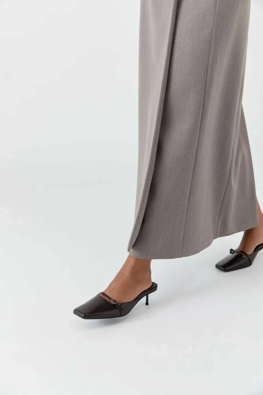 St Agni Pile Heel Coffee