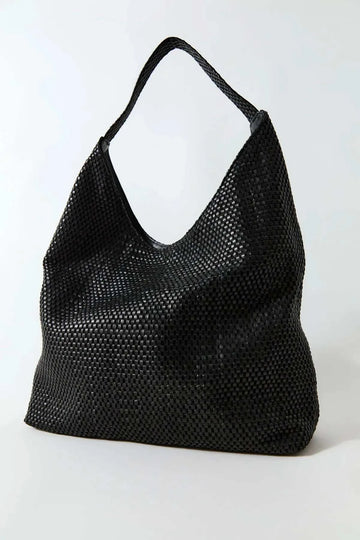 St Agni Lattice Weave Large Tote Black