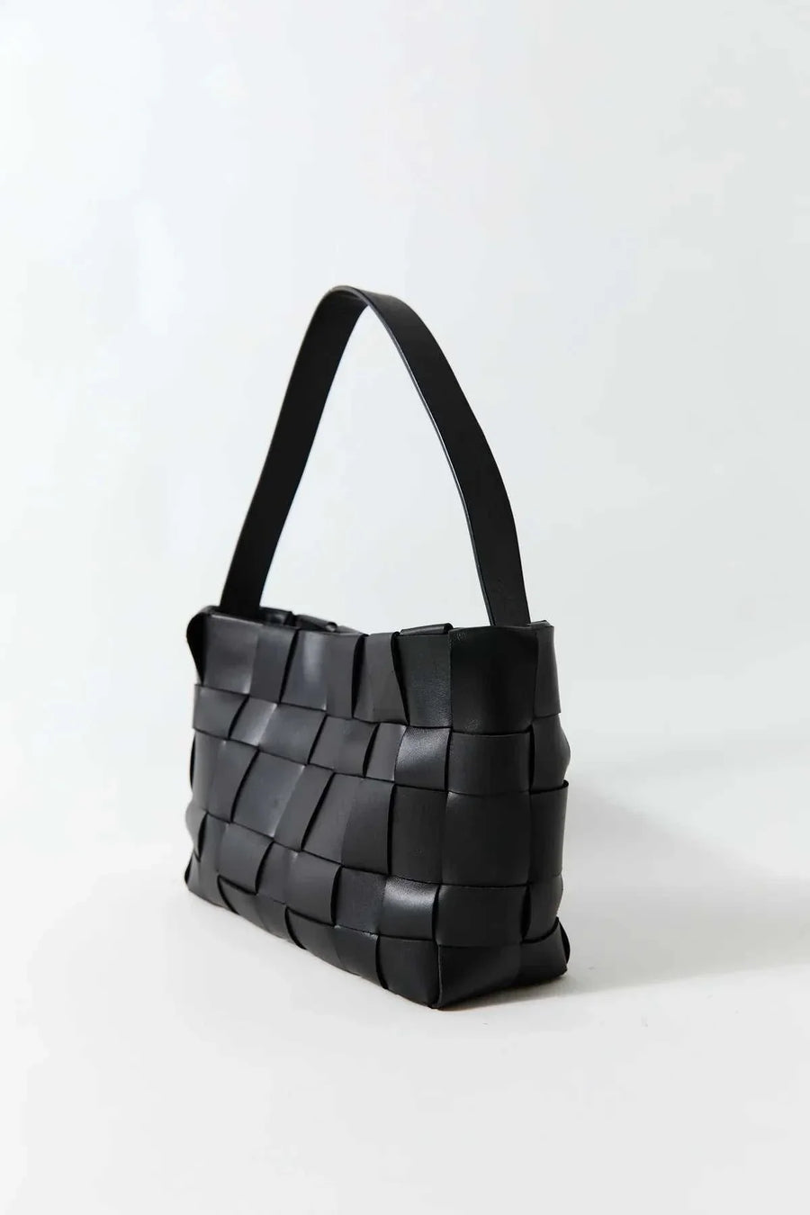 St Agni Woven Mini Tote Black