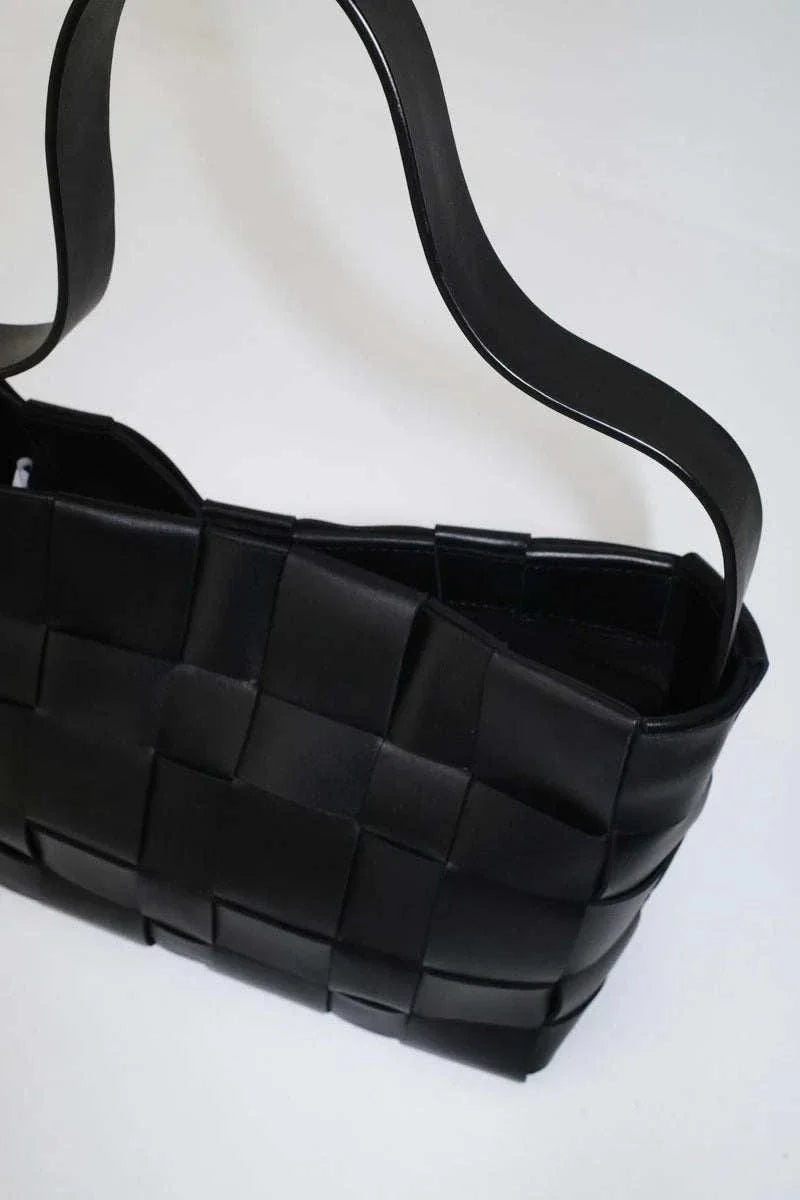 St Agni Woven Mini Tote Black