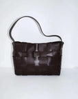 St Agni Woven Mini Tote Chocolate