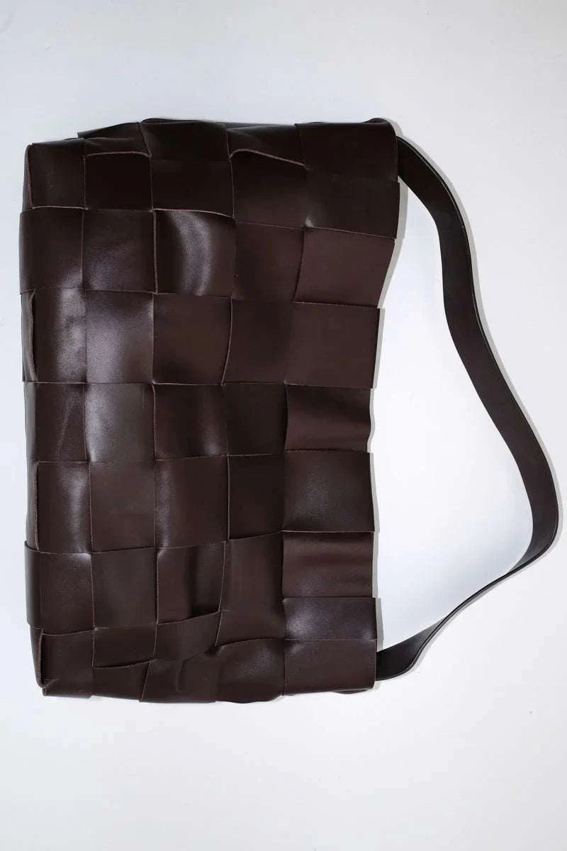 St Agni Woven Large Tote Chocolate