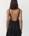 St Agni Relaxed Pleat Dress Black