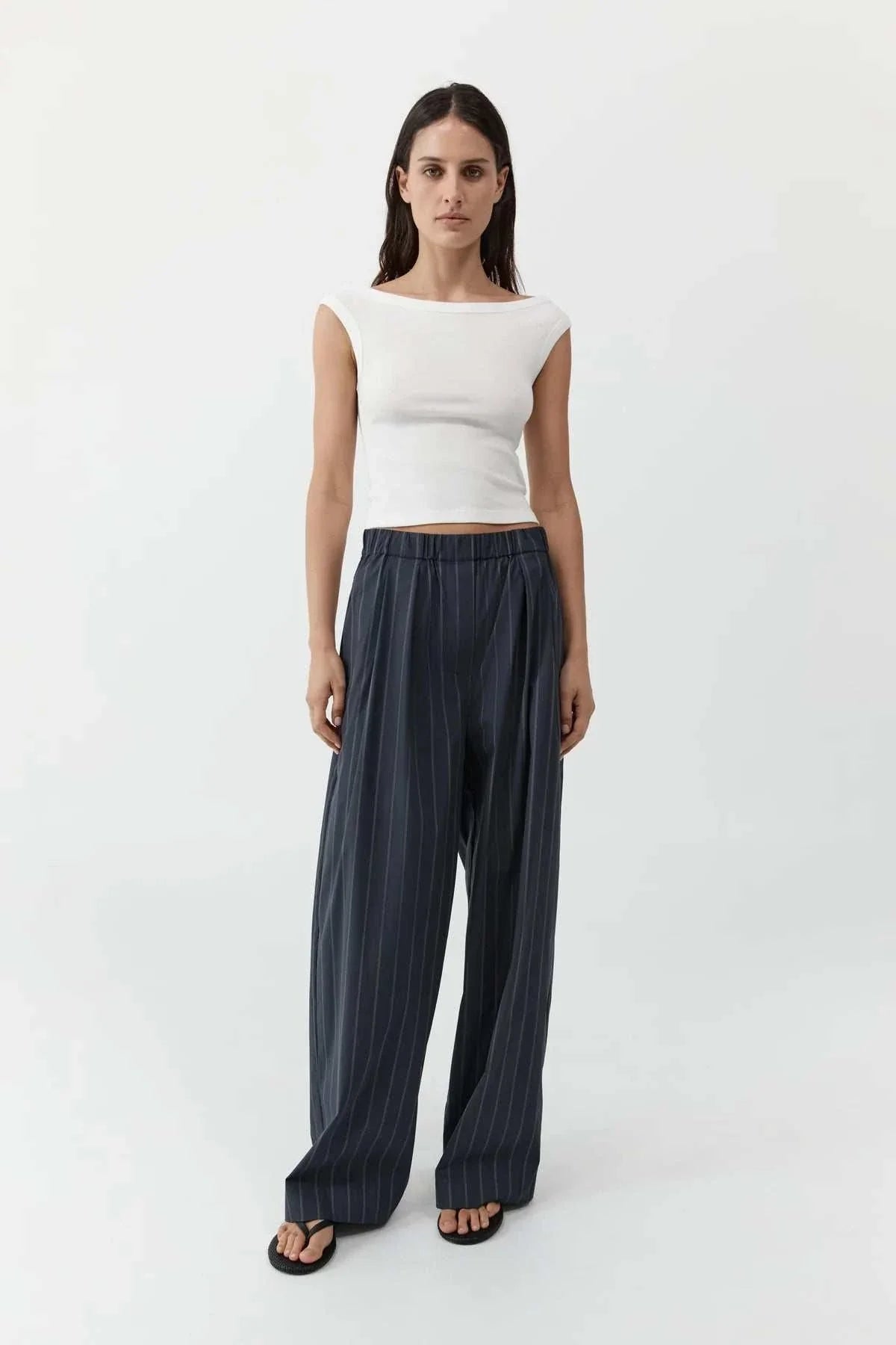 St Agni Organic Cotton Off Shoulder Top White