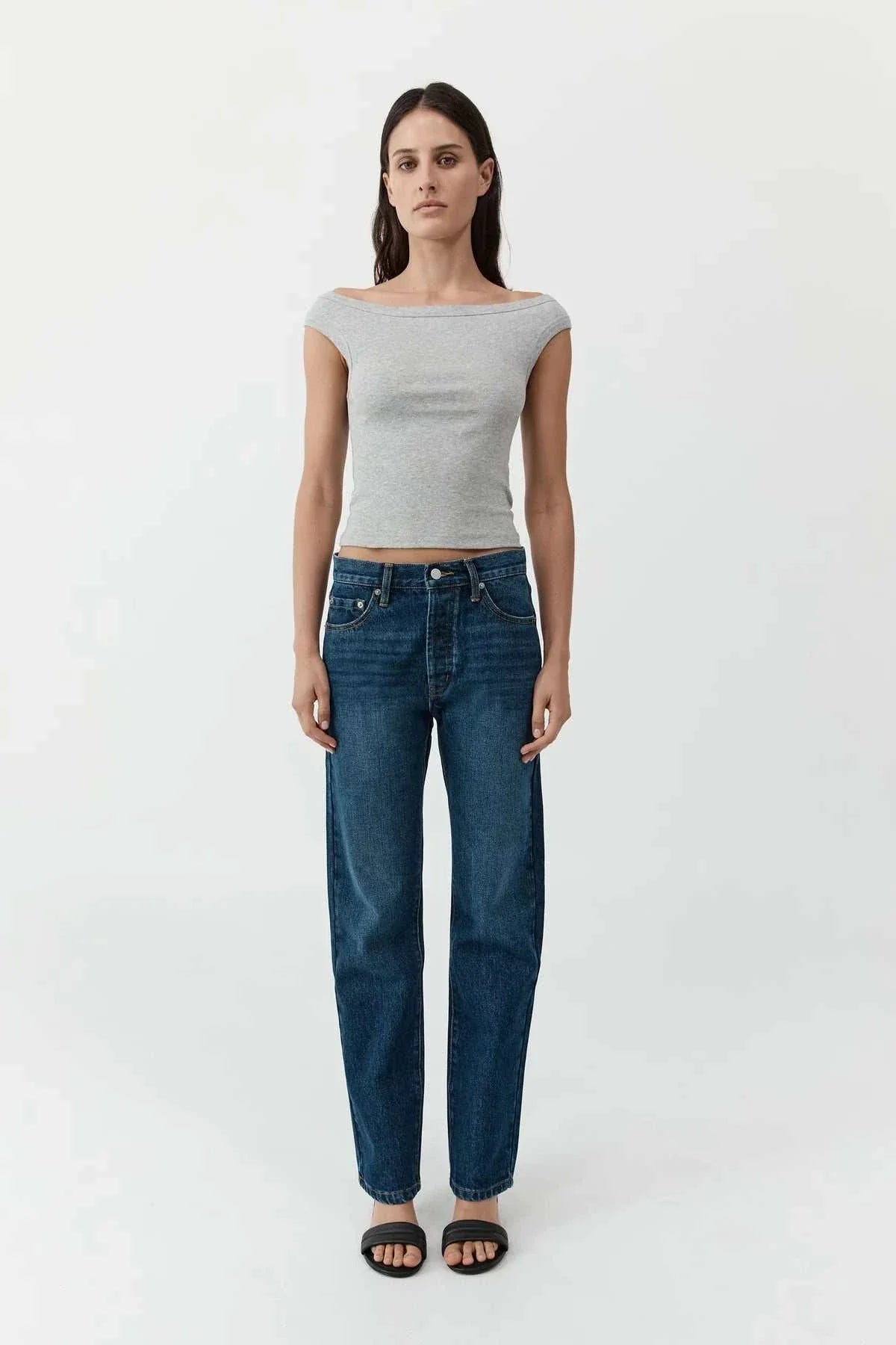 St Agni 90s Straight Leg Jeans Dark Indigo