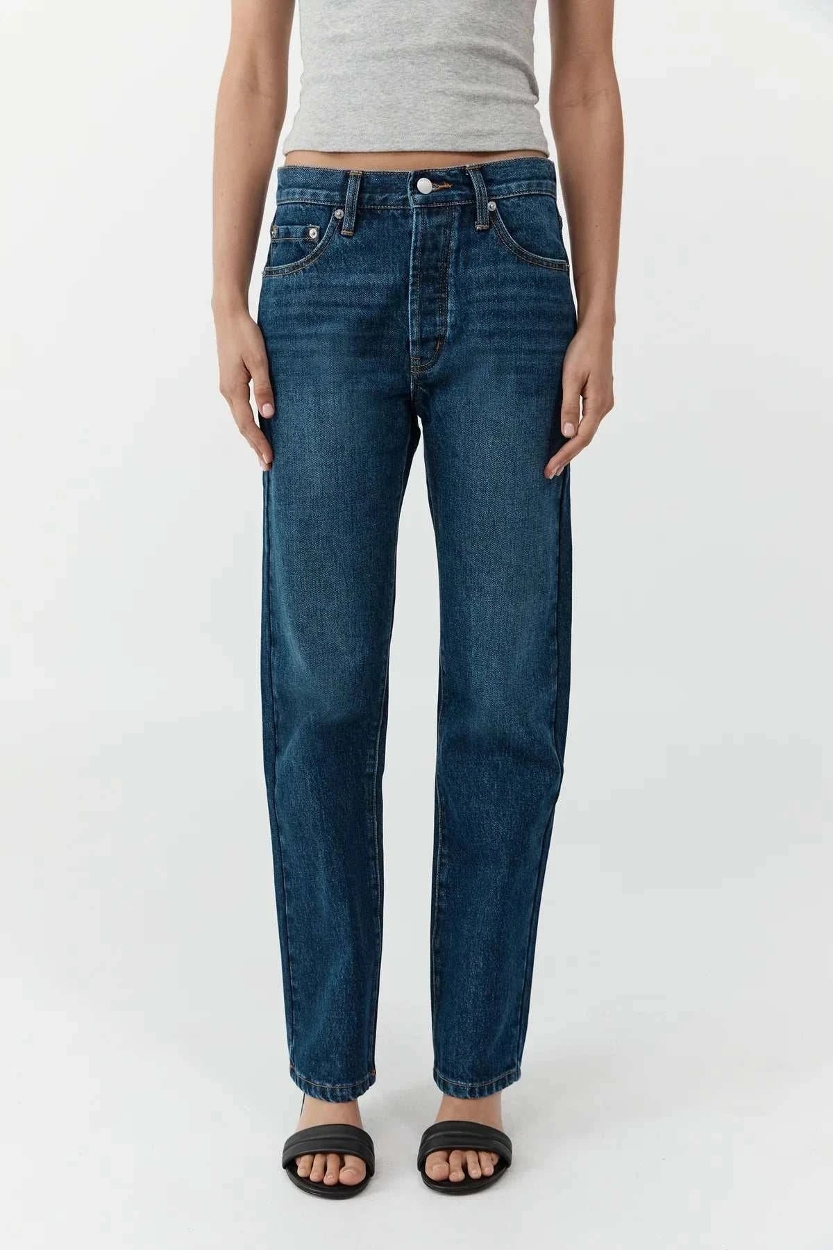St Agni 90s Straight Leg Jeans Dark Indigo