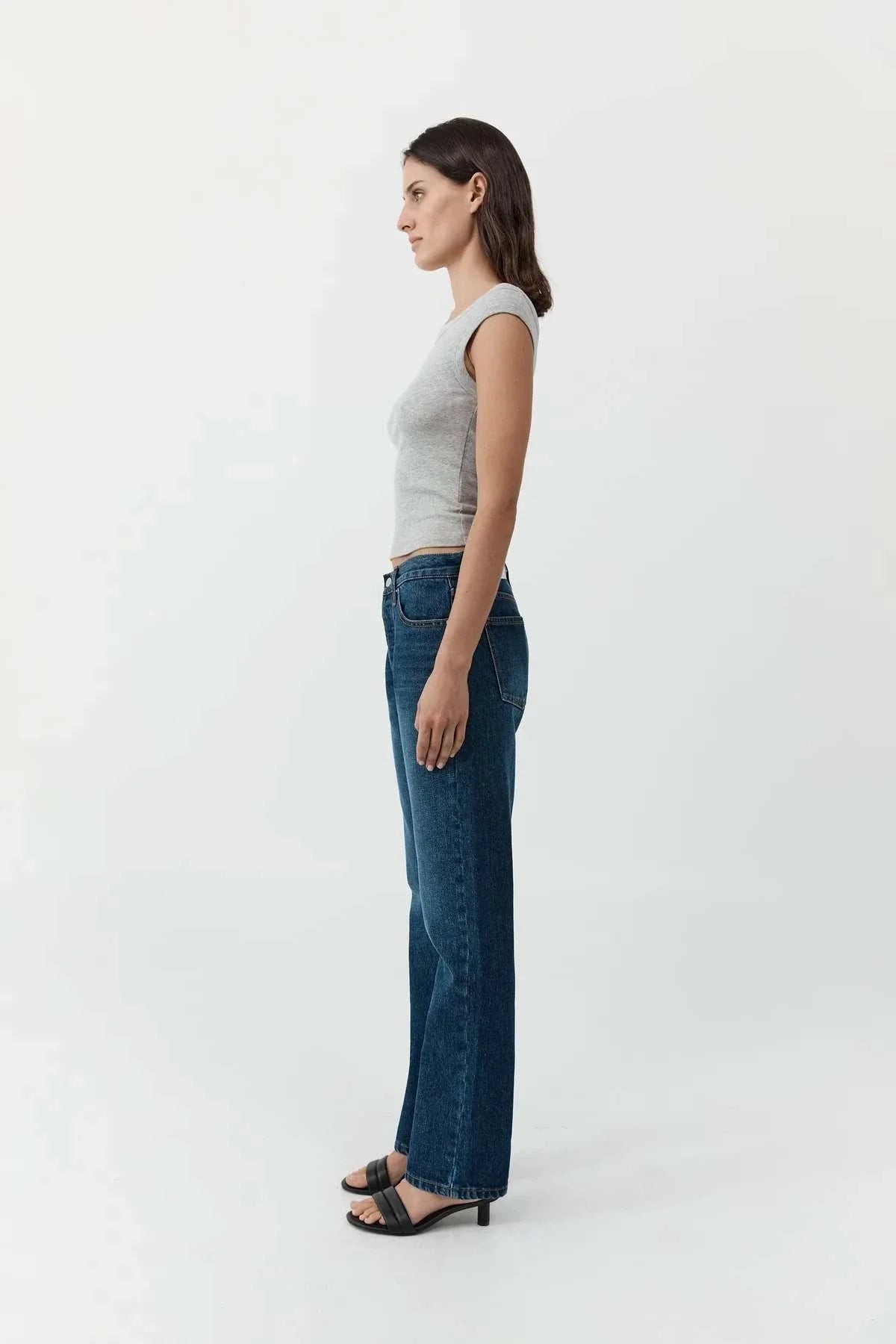 St Agni 90s Straight Leg Jeans Dark Indigo