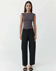 St Agni Organic Cotton Ballerina Top Soot