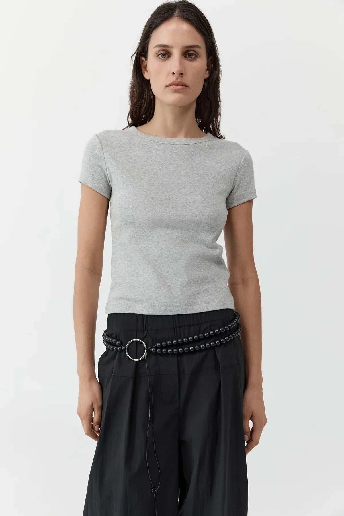St Agni Organic Cotton Baby Tee Grey Marle