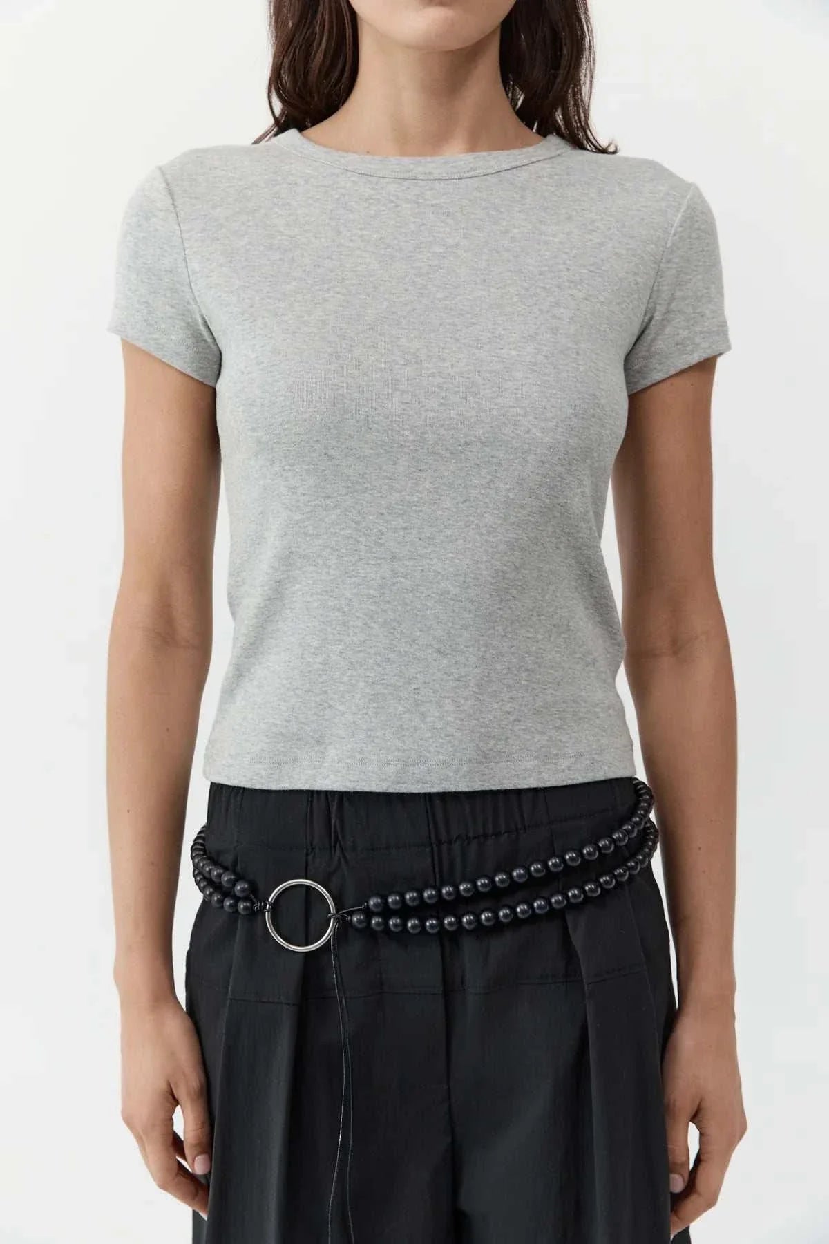 St Agni Organic Cotton Baby Tee Grey Marle