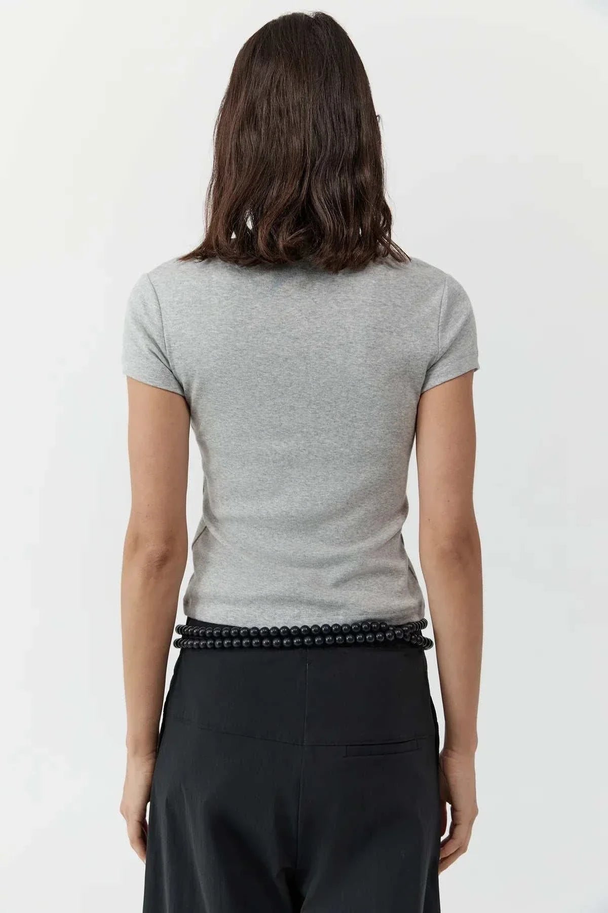 St Agni Organic Cotton Baby Tee Grey Marle