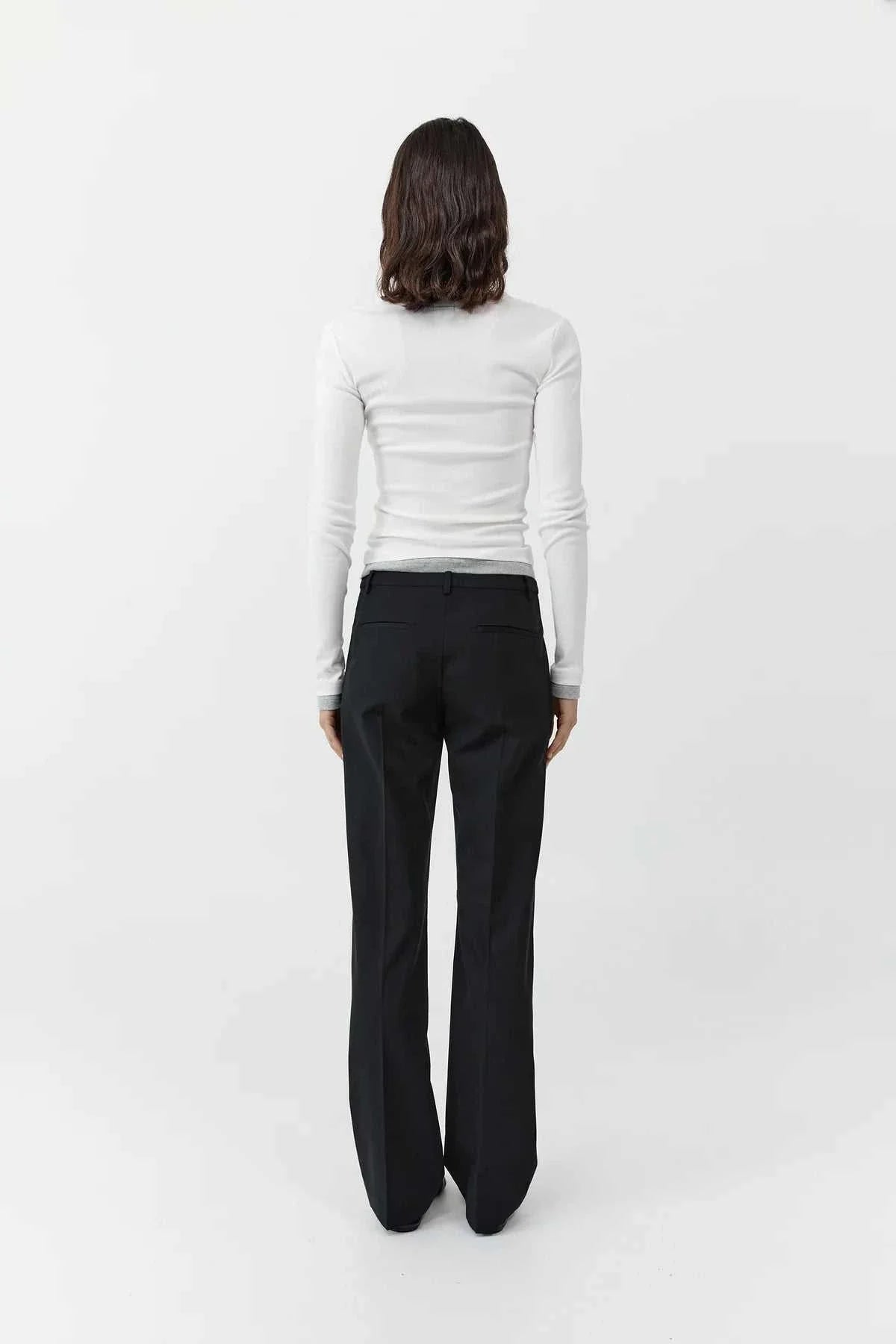 St Agni Organic Cotton Layered Long Sleeve Top White