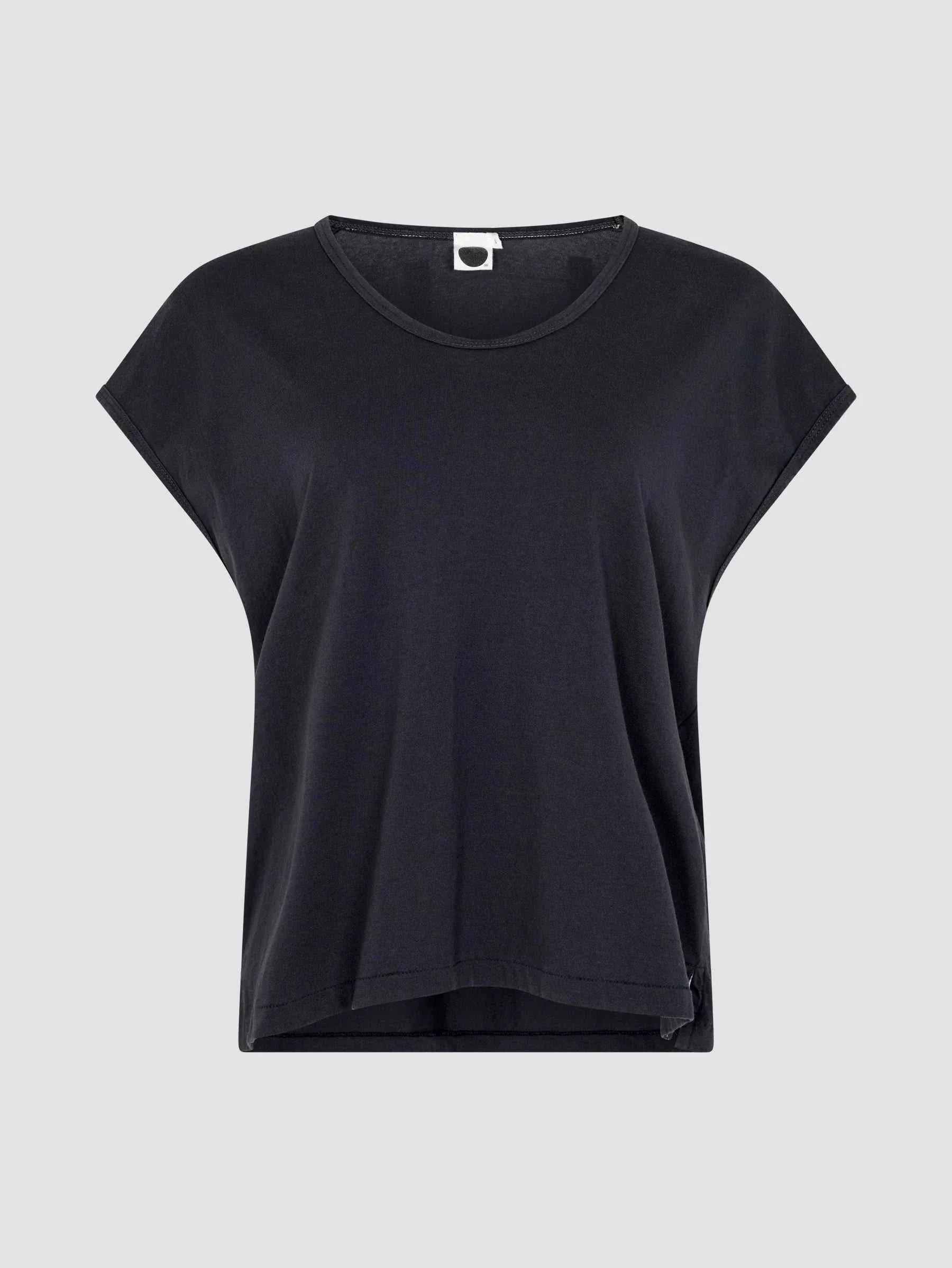 Bassike Fine Bind Scoop Neck Tank Washed Navy