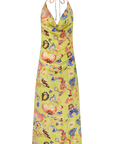 Kinga Csilla Bacio Di Mare Halter Midi Dress