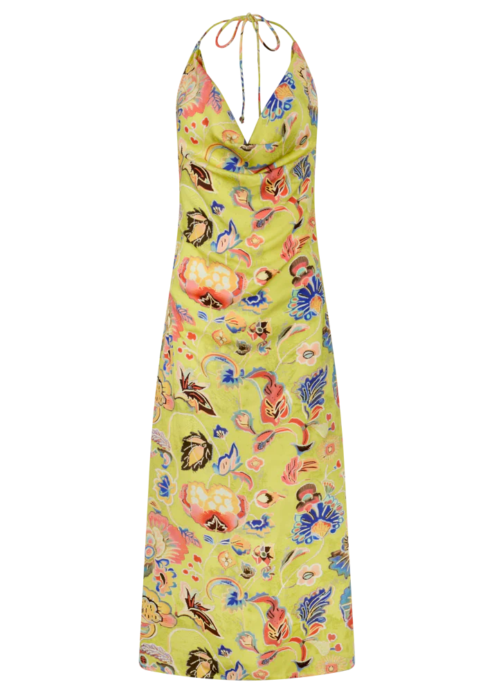 Kinga Csilla Bacio Di Mare Halter Midi Dress