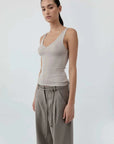 St Agni Baby Wool Scoop Cami Soft Ash