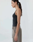 St Agni Merino Wool Slim Tank Charcoal Melange