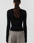 St Agni Baby Wool Long Sleeve Top Black