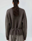 St Agni Wool Crew Neck Jumper Taupe Melange