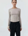 St Agni Baby Wool Long Sleeve Top Soft Ash