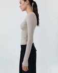 St Agni Baby Wool Long Sleeve Top Soft Ash