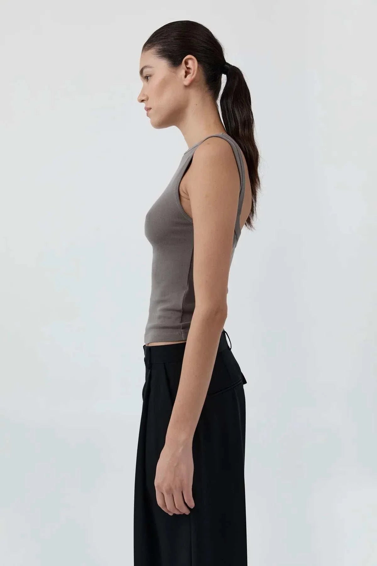 St Agni Organic Cotton Ballerina Top Clay