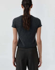 St Agni Fine Merino Wool Baby Tee Charcoal Melange