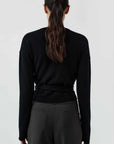 St Agni Cashmere Wrap Cardigan Black