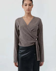 St Agni Cashmere Wrap Cardigan Vapor