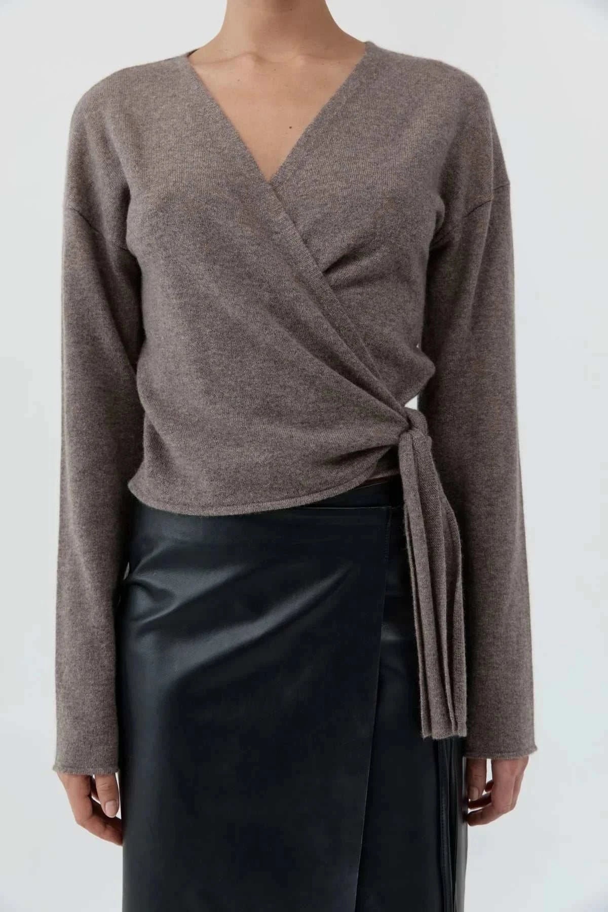St Agni Cashmere Wrap Cardigan Vapor