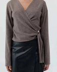 St Agni Cashmere Wrap Cardigan Vapor