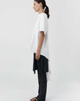 St Agni Cotton Jersey Split Back Tee
