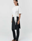 St Agni Cotton Jersey Split Back Tee