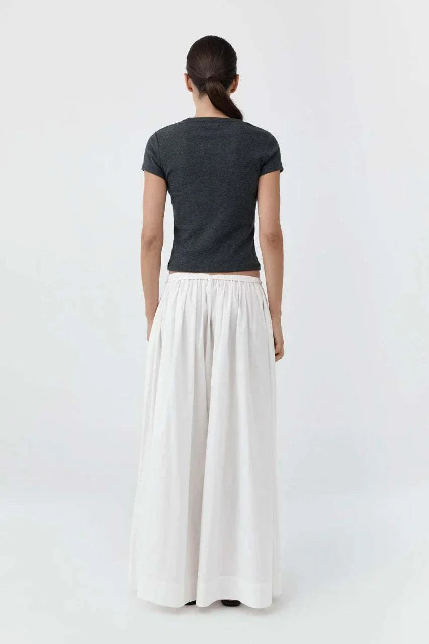 St Agni Cotton Baby Tee Charcoal Melange
