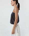 St Agni Woven Check Drawstring Cami