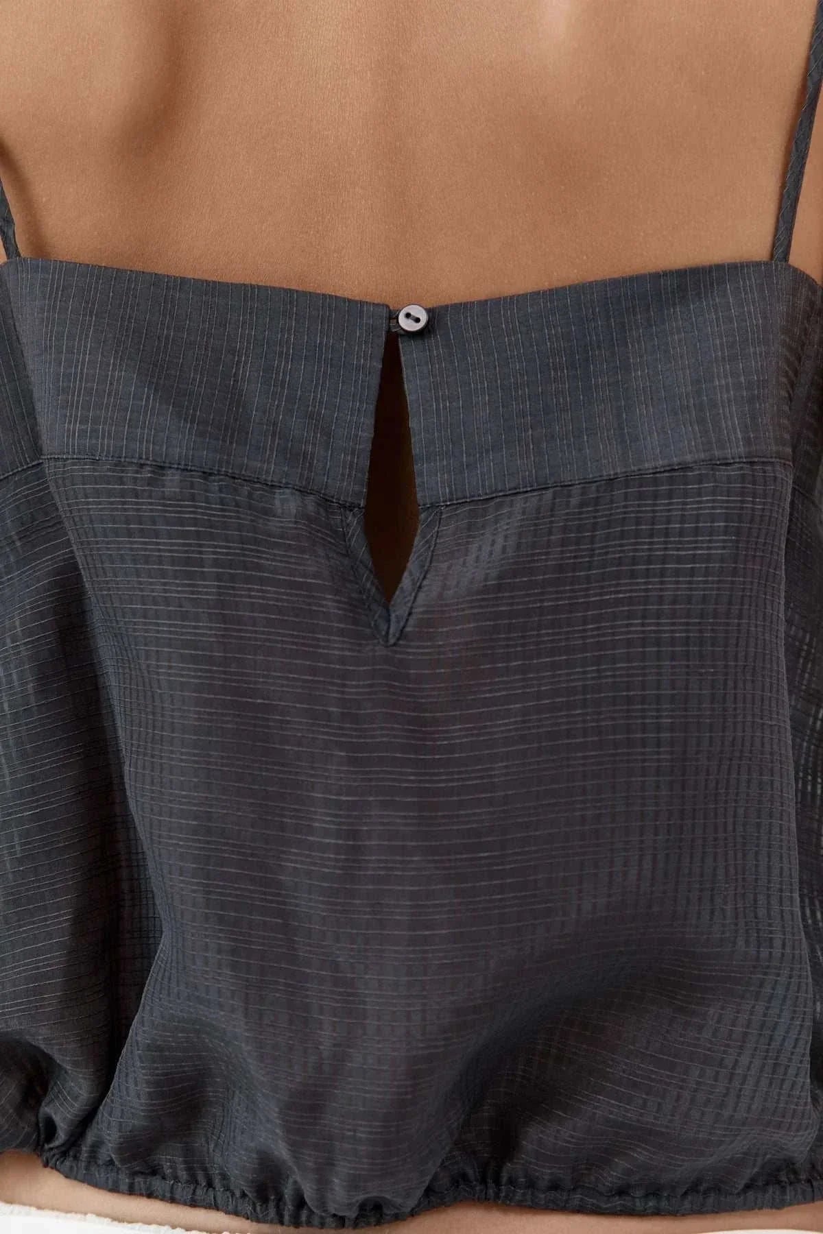 St Agni Woven Check Drawstring Cami