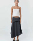 St Agni Organic Cotton Square Neck Cami White