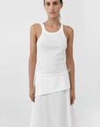 St Agni Organic Cotton Racer Singlet White