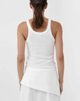 St Agni Organic Cotton Racer Singlet White