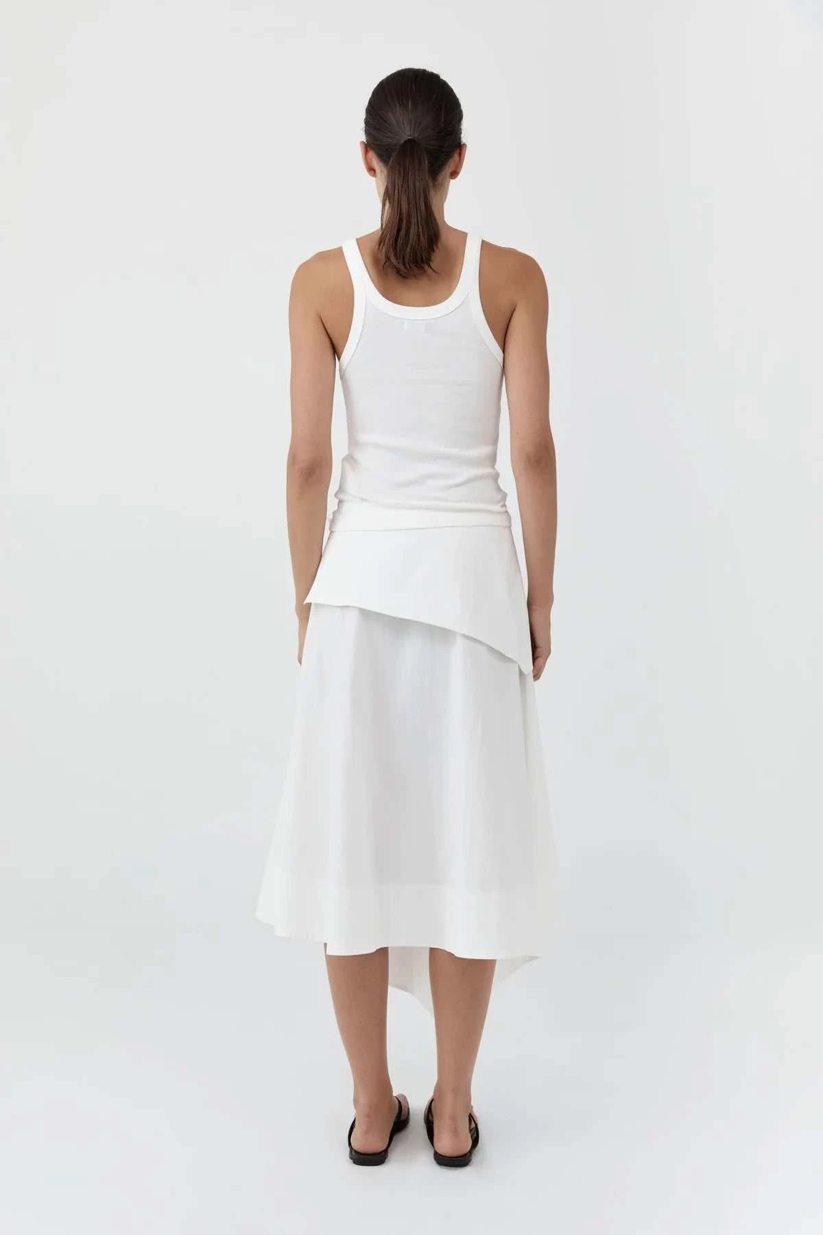 St Agni Organic Cotton Racer Singlet White