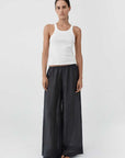 St Agni Check Relaxed Pants Iron Glaze