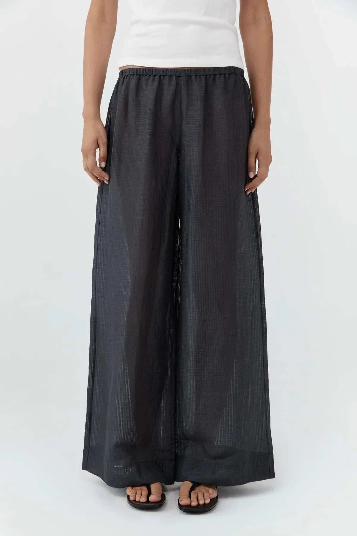 St Agni Check Relaxed Pants Iron Glaze