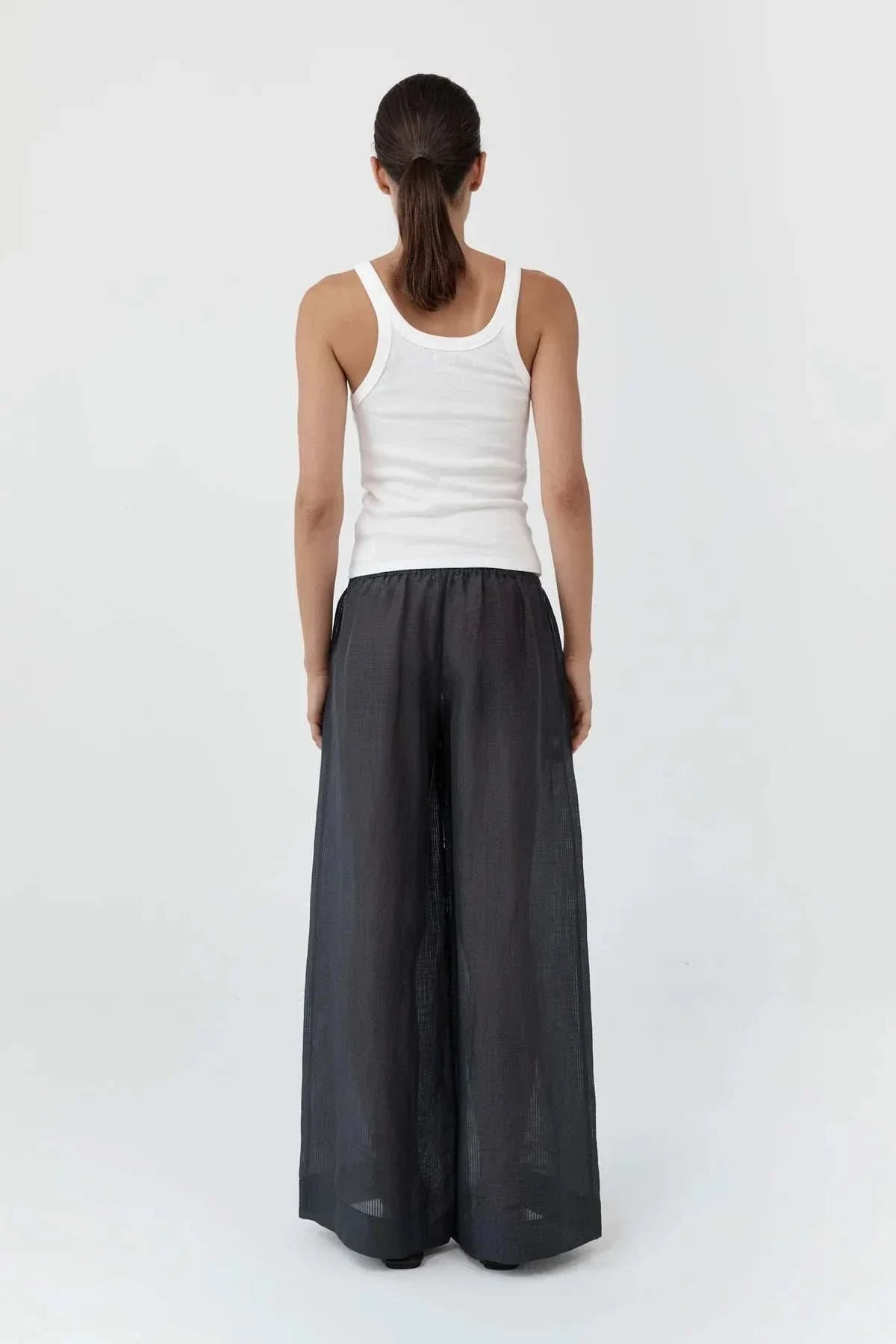 St Agni Check Relaxed Pants Iron Glaze